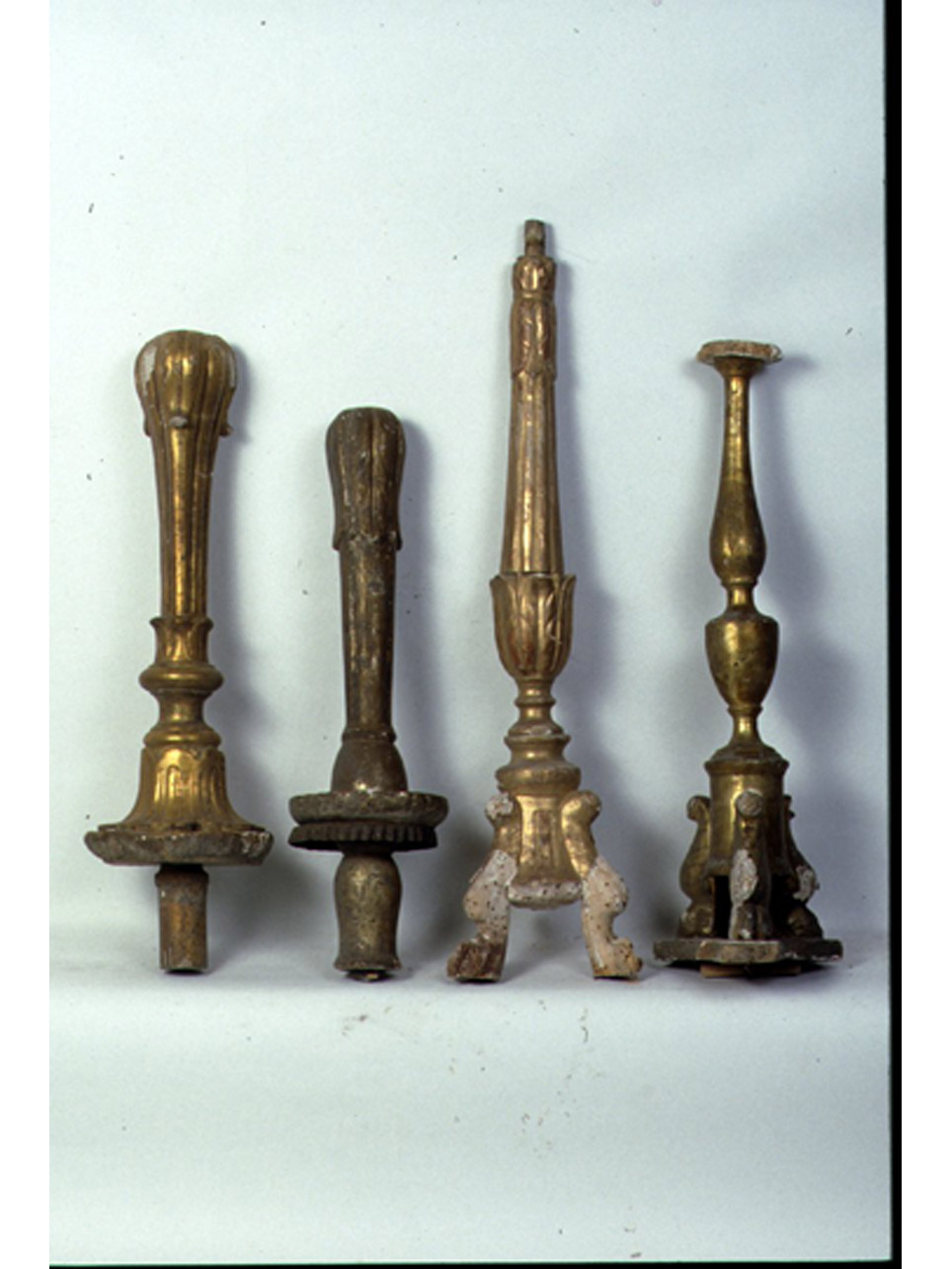 candeliere, frammento - bottega napoletana (fine sec. XIX)