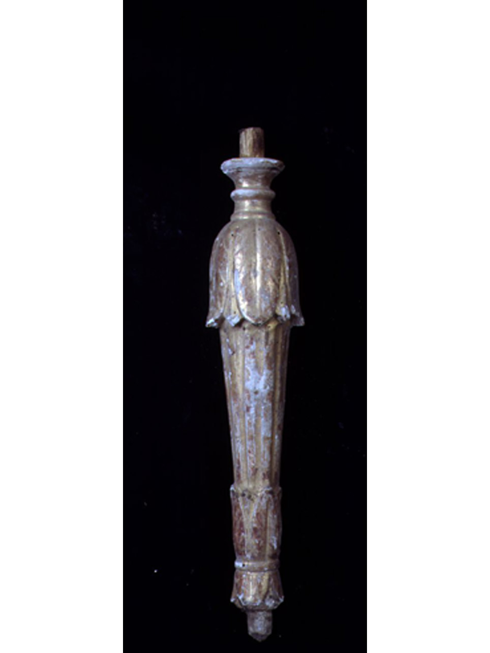 candeliere, frammento - bottega napoletana (fine sec. XIX)