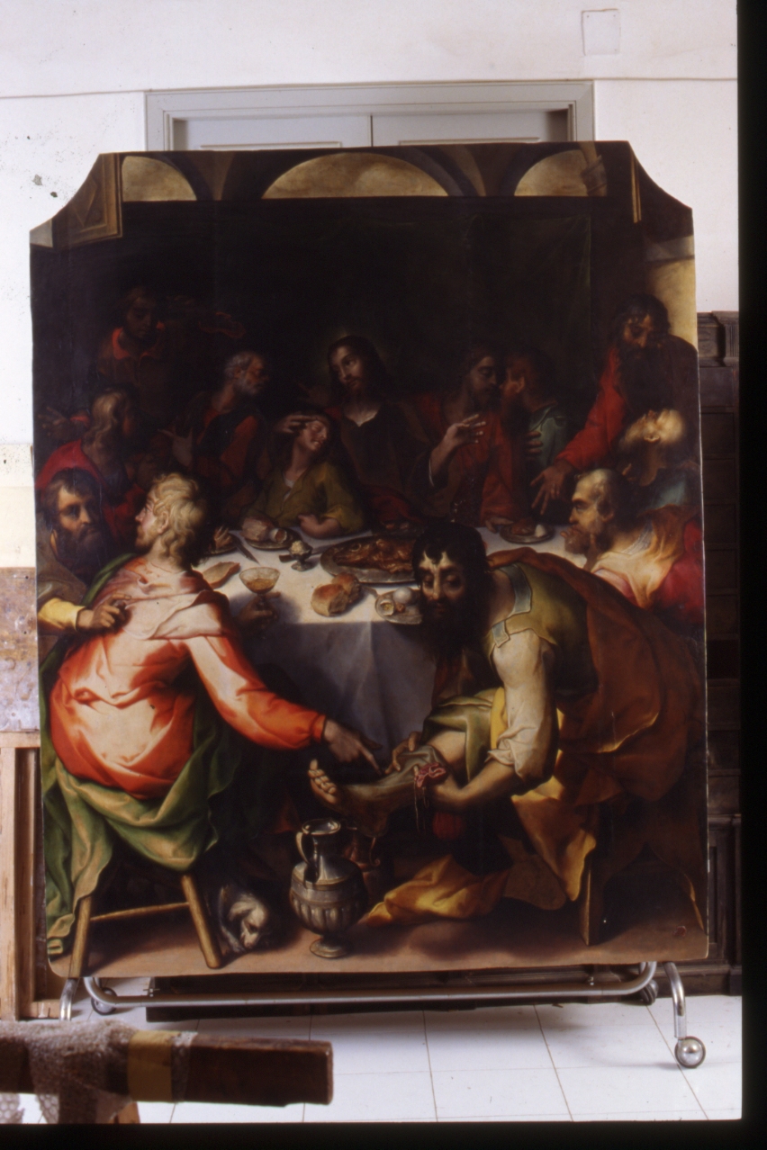 ultima cena (dipinto) di D'Errico Teodoro (ultimo quarto sec. XVI)