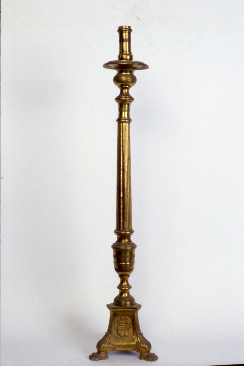 candeliere d'altare - bottega napoletana (secondo quarto sec. XX)