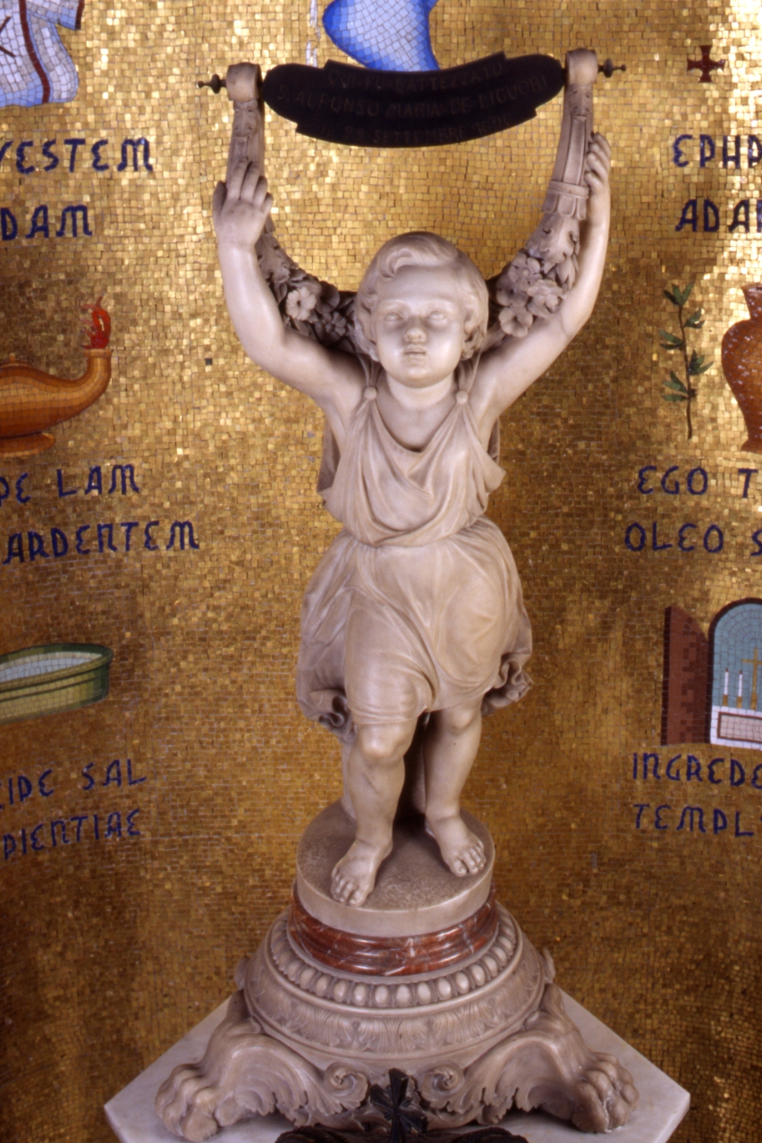 angelo reggighirlanda (statua) - bottega napoletana (sec. XIX)