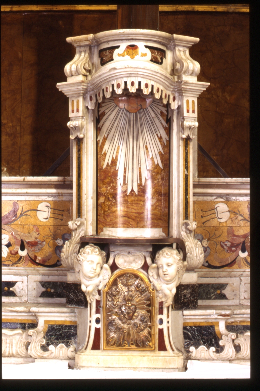 tabernacolo - a frontale architettonico, elemento d'insieme - bottega napoletana (sec. XVIII)