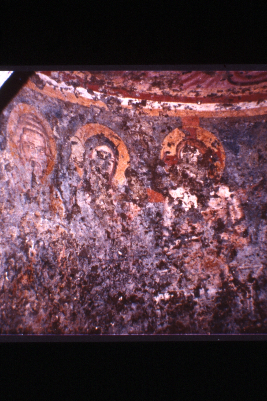 Cristo tra gli apostoli (dipinto, frammento) di Cavallini Pietro (cerchia) (terzo quarto sec. XIV)