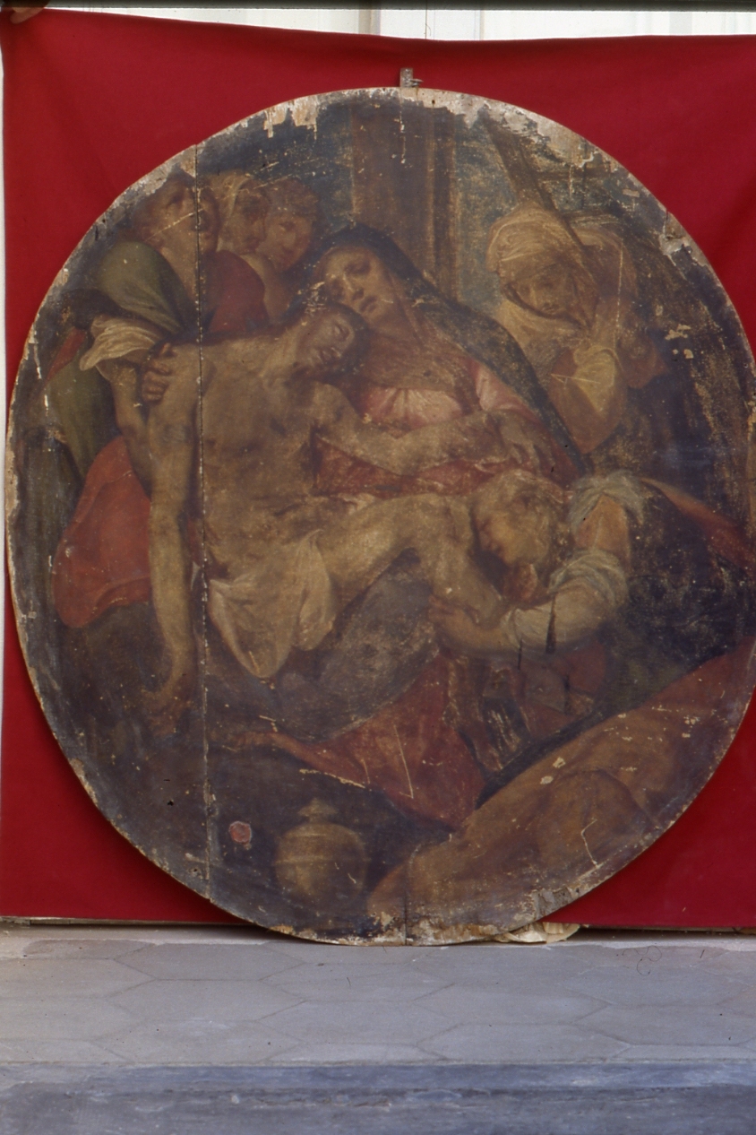 compianto sul Cristo morto (dipinto) di Santafede Fabrizio (primo quarto sec. XVII)