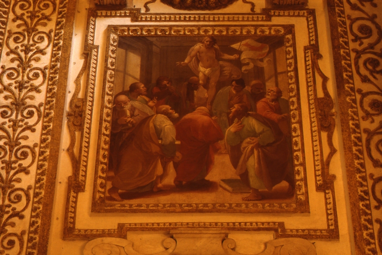 apparizione di Cristo risorto agli apostoli (dipinto) di Corenzio Belisario (sec. XVII)