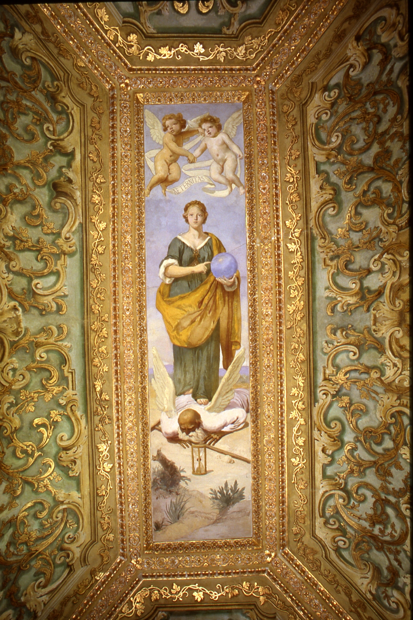 allegoria del Tempo (soffitto dipinto) di Corenzio Belisario (prima metà sec. XVII)