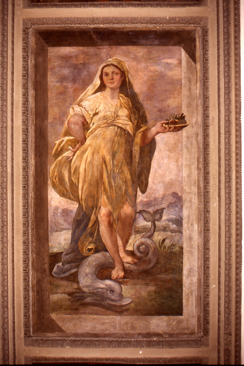 figura allegorica femminile (dipinto) di Caracciolo Giovanni Battista detto Battistello (primo quarto sec. XVII)