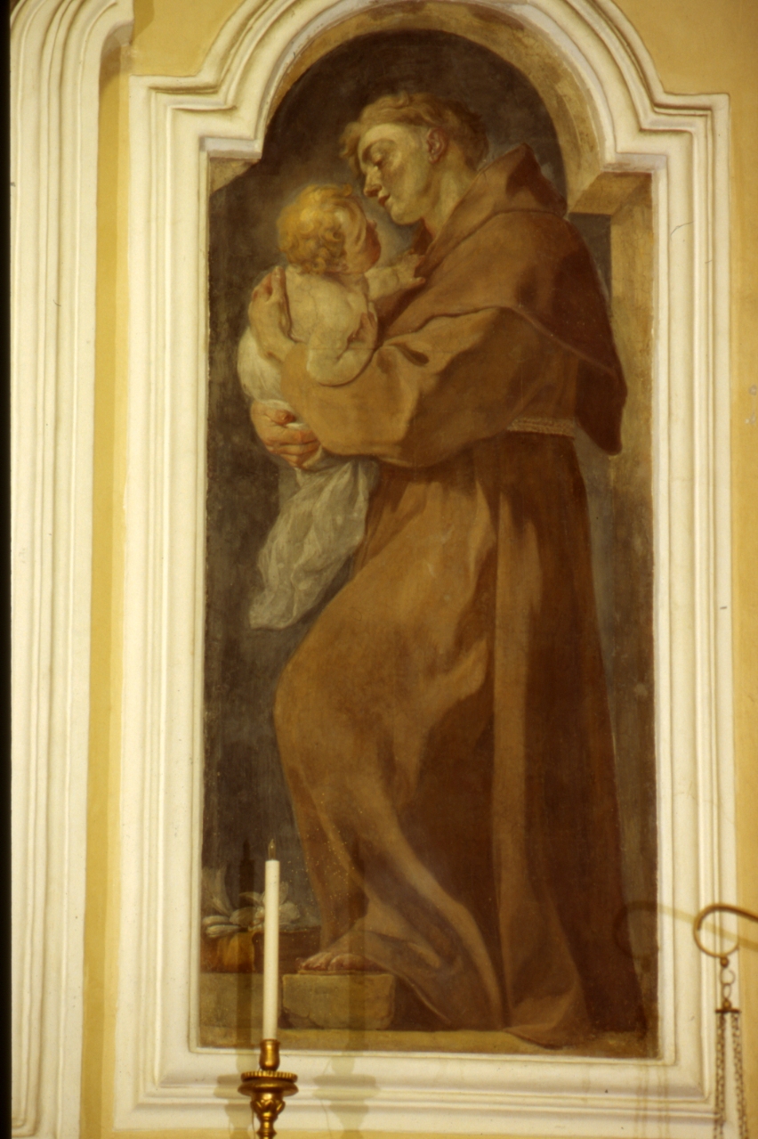 Sant'Antonio da Padova con il bambino (dipinto, elemento d'insieme) di Solimena Francesco detto Abate Ciccio (sec. XVII)