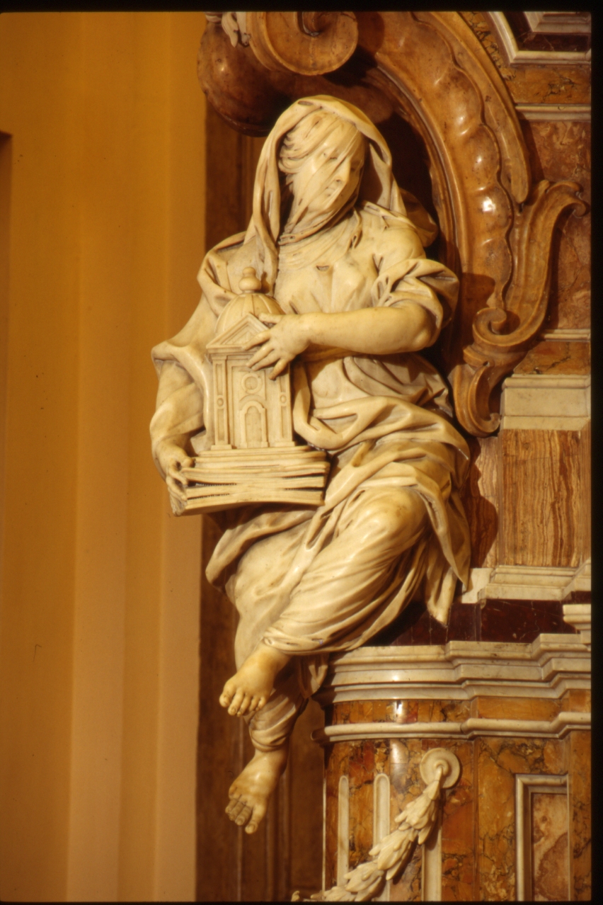 allegoria della Chiesa (statua, elemento d'insieme) di Viva Angelo (sec. XVIII)