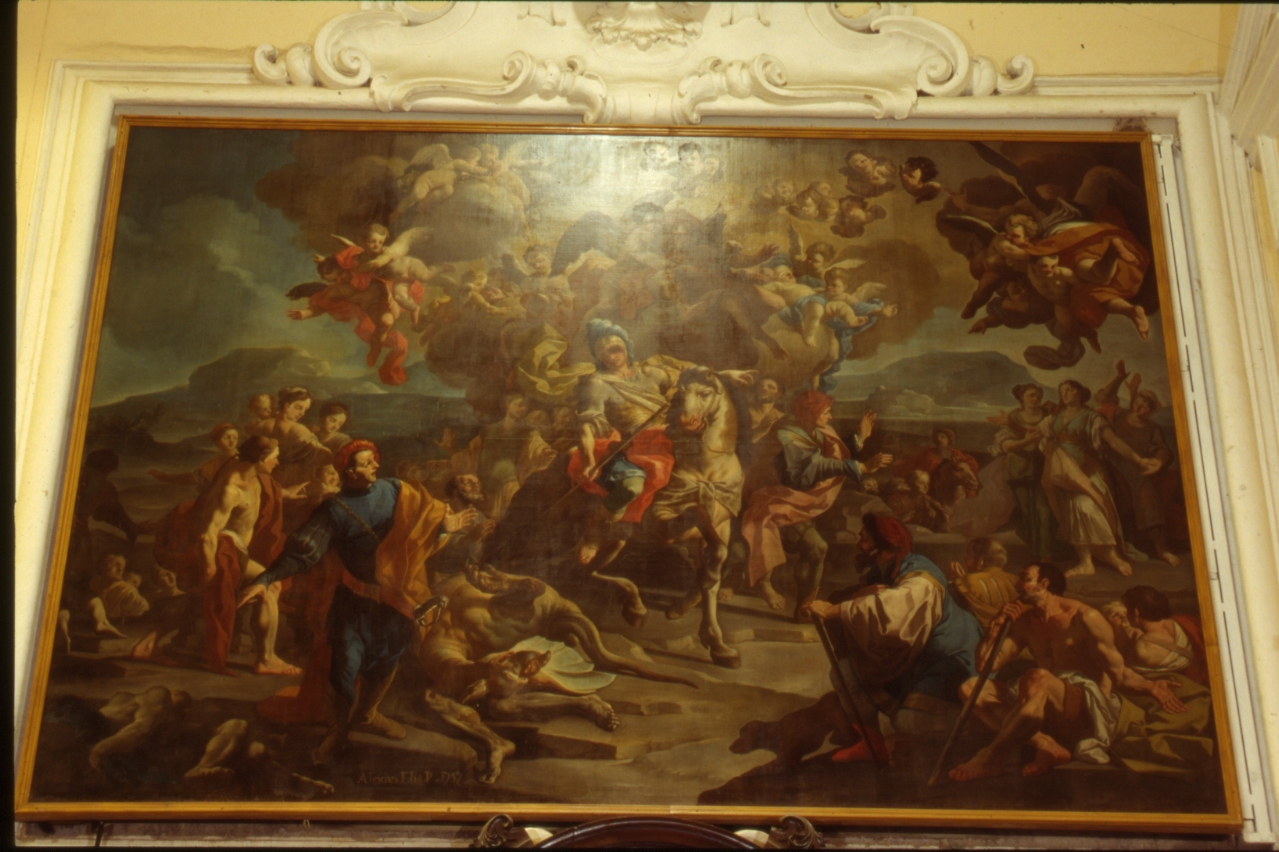 San Giorgio e il drago (dipinto) di D'Elia Alessio (sec. XVIII)
