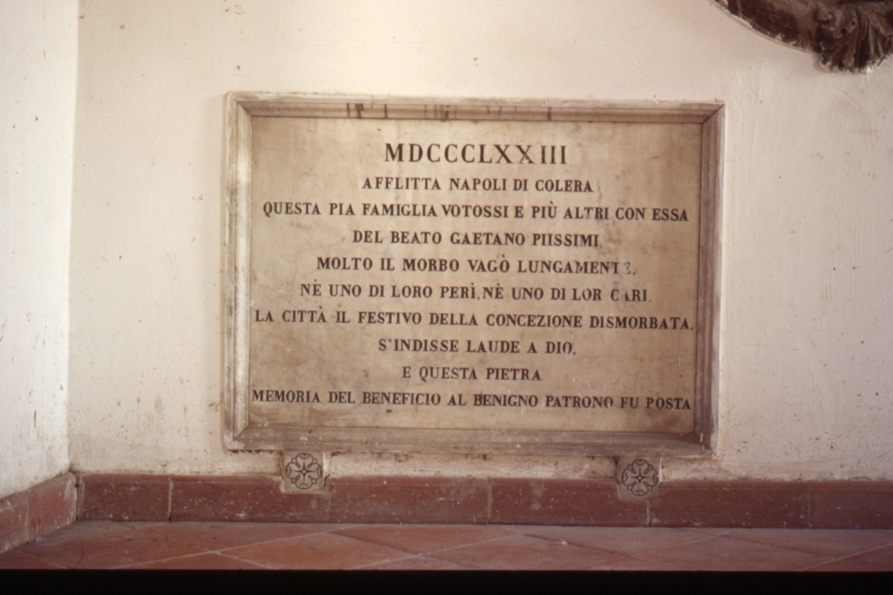 lapide commemorativa - bottega napoletana (sec. XIX)