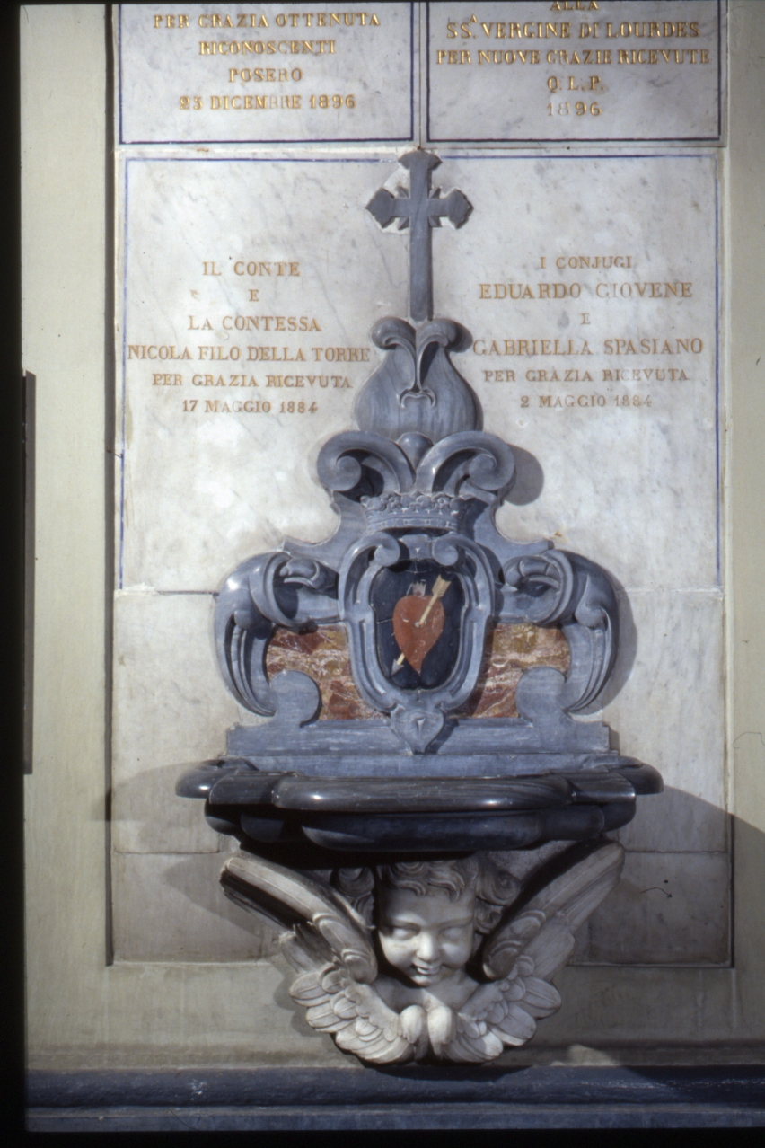 acquasantiera pensile di Vaccaro Domenico Antonio (cerchia) (primo quarto sec. XVIII)