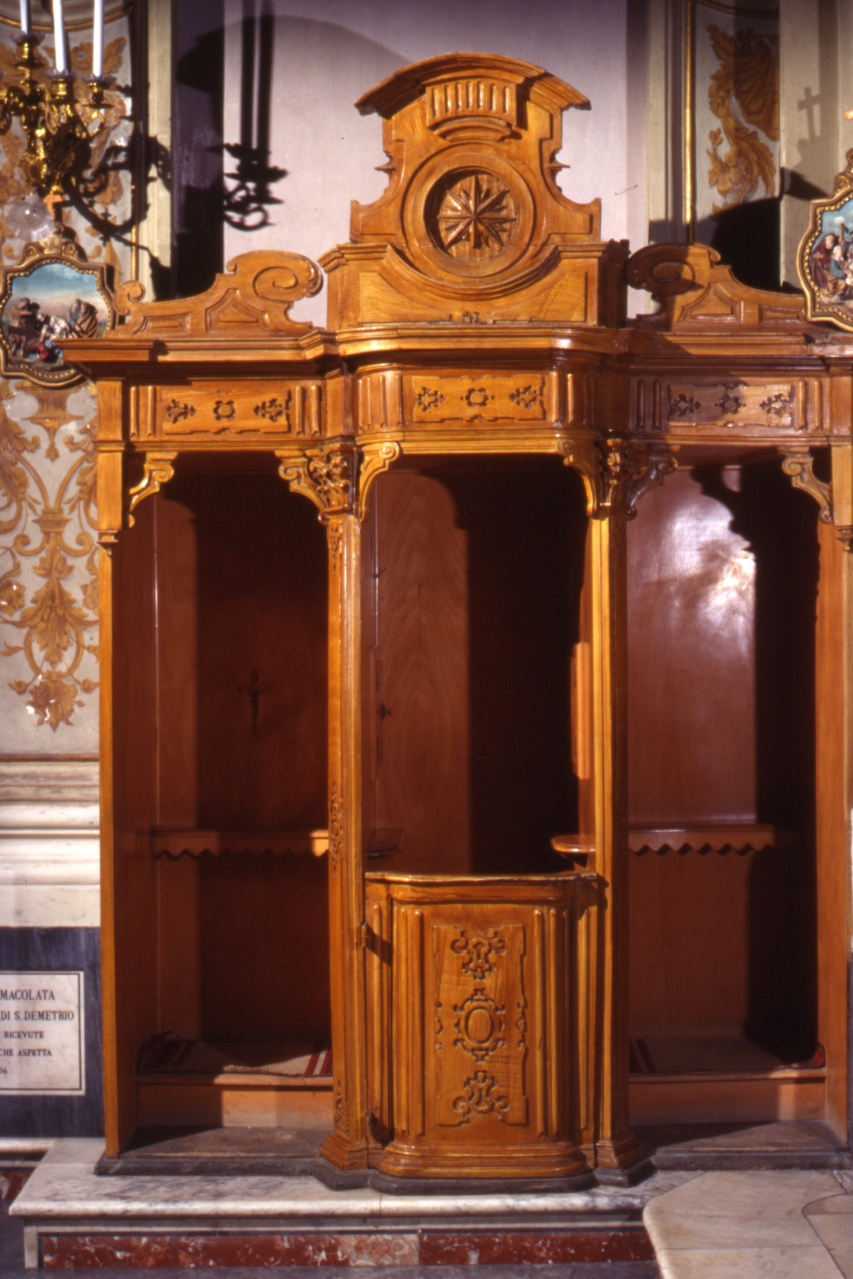 confessionale, serie - bottega napoletana (seconda metà sec. XIX)