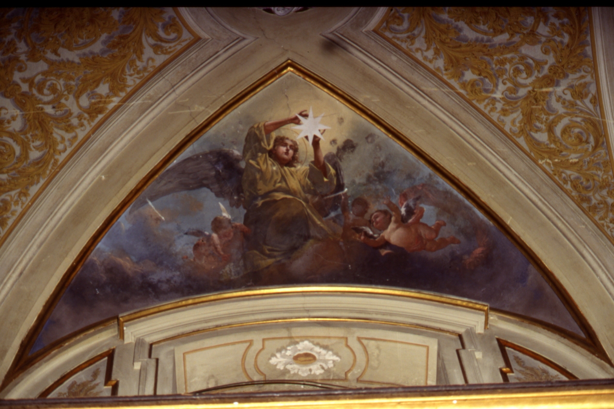 angeli con simboli delle litanie lauretane (dipinto, elemento d'insieme) di Galloppi Vincenzo (sec. XIX)