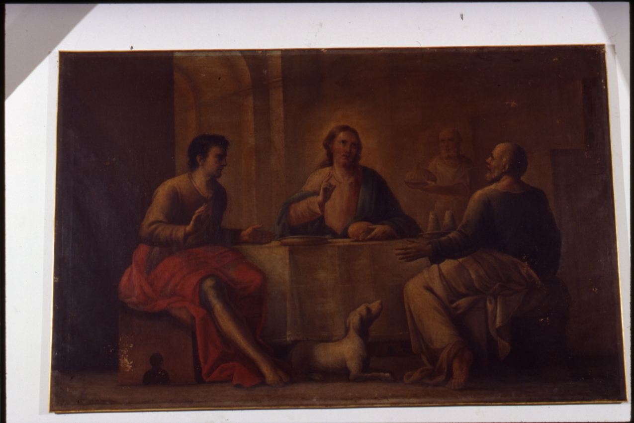 cena in Emmaus (dipinto) di Castellano Giuseppe (primo quarto sec. XVIII)