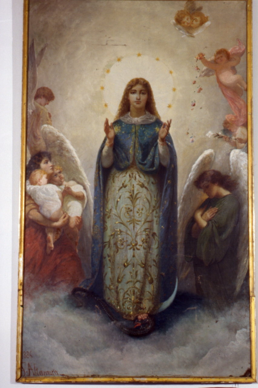 Immacolata Concezione (dipinto) di Altamura Francesco Saverio Raffaele (ultimo quarto sec. XIX)