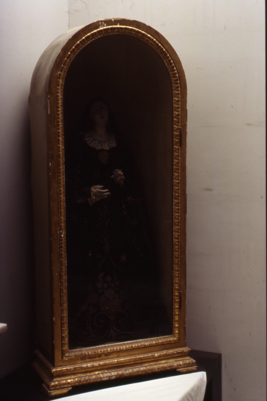 teca, elemento d'insieme - bottega napoletana (ultimo quarto sec. XIX)