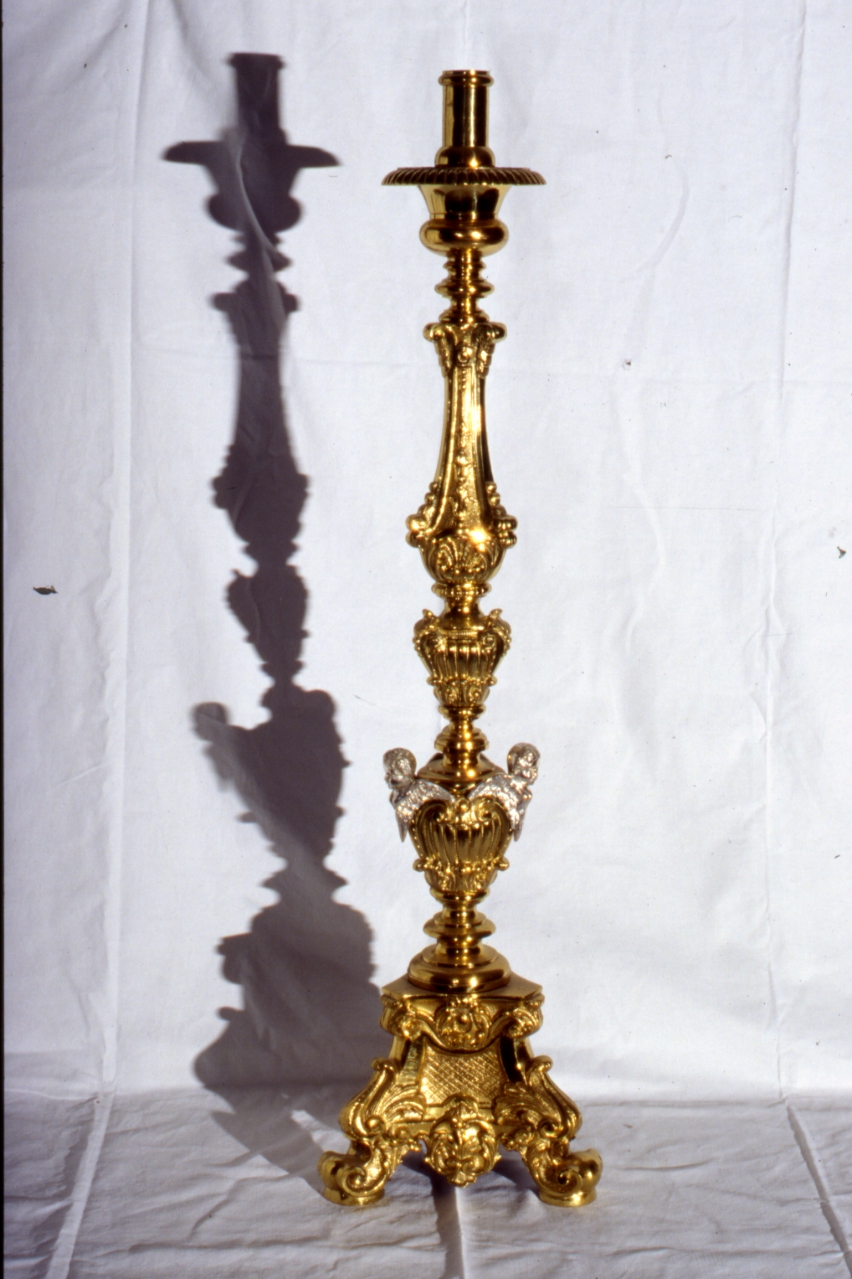 candeliere d'altare - bottega napoletana (primo quarto sec. XX)