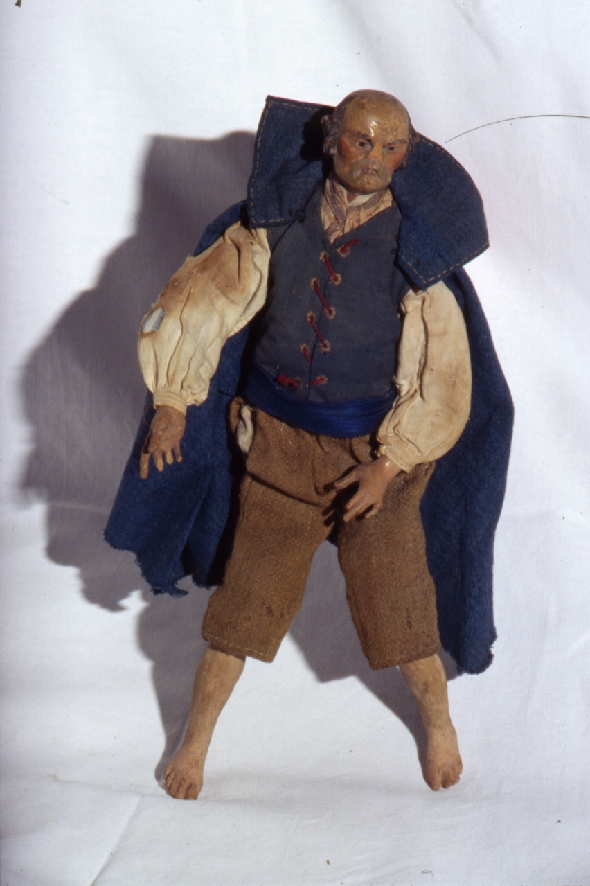 figura di pastore (statuetta di presepio, elemento d'insieme) - bottega napoletana (inizio sec. XIX)