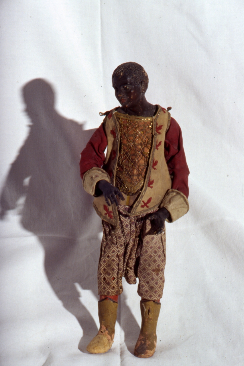 figura di servitore (statuetta di presepio, elemento d'insieme) - bottega napoletana (inizio sec. XIX)