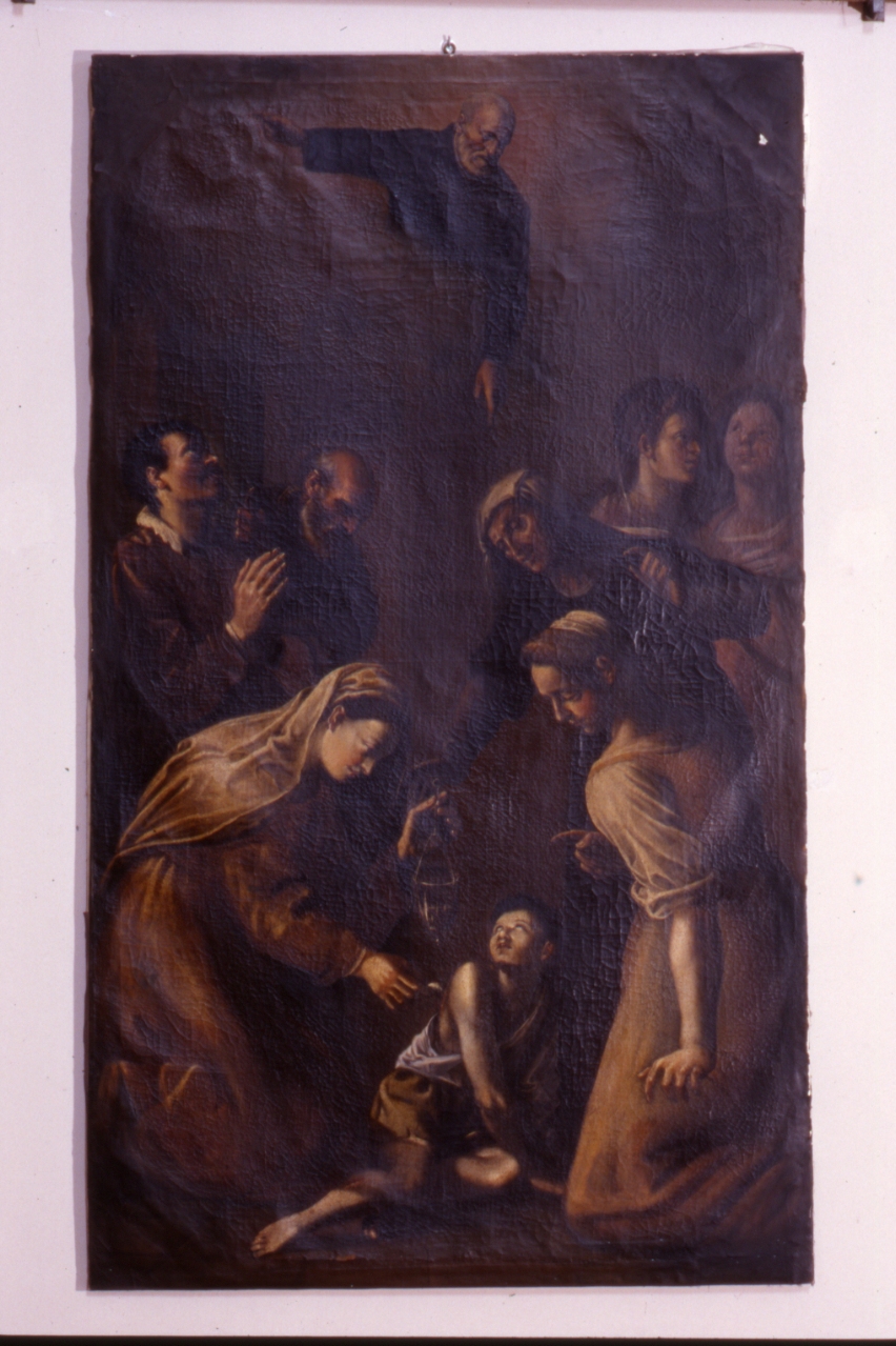 episodio della vita di Sant'Andrea d'Avellino (dipinto) - ambito napoletano (metà sec. XVII)
