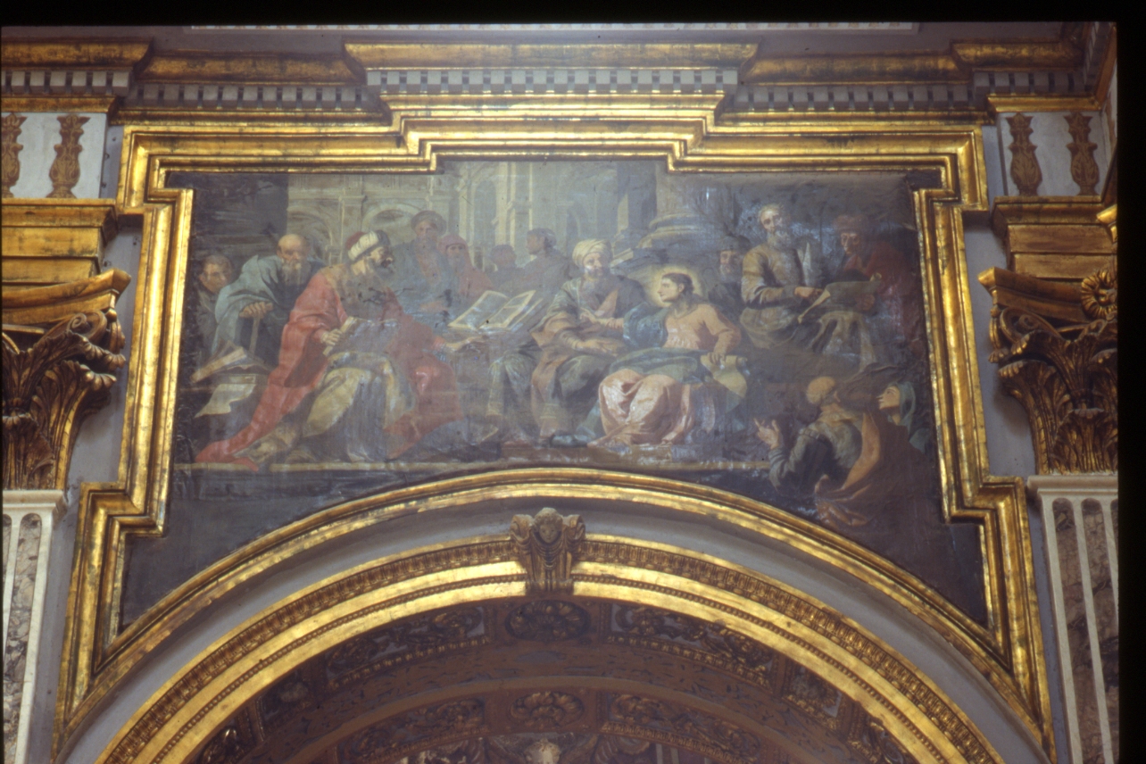 disputa di Gesù con i dottori nel tempio (dipinto) di Cirillo Santolo (sec. XVIII)