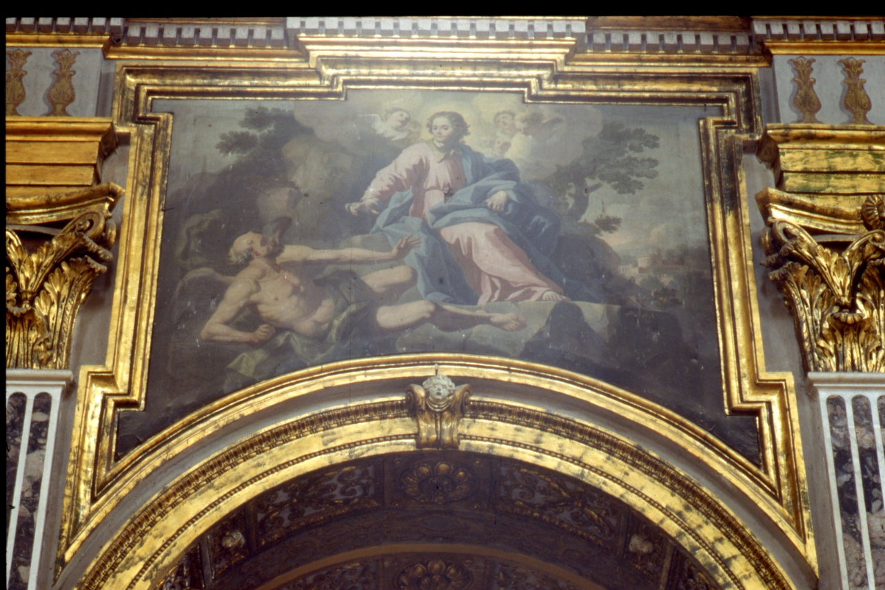 Cristo tentato da Satana (dipinto) di Cirillo Santolo (sec. XVIII)