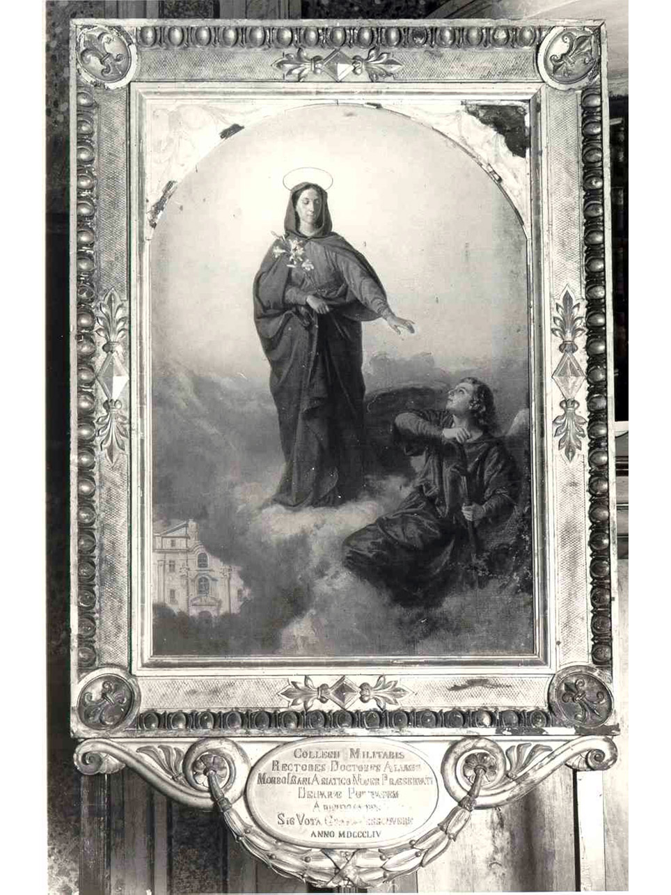 Madonna della Purita', Madonna con personaggi che implorano il suo aiuto (dipinto) di Morelli Domenico (sec. XIX)