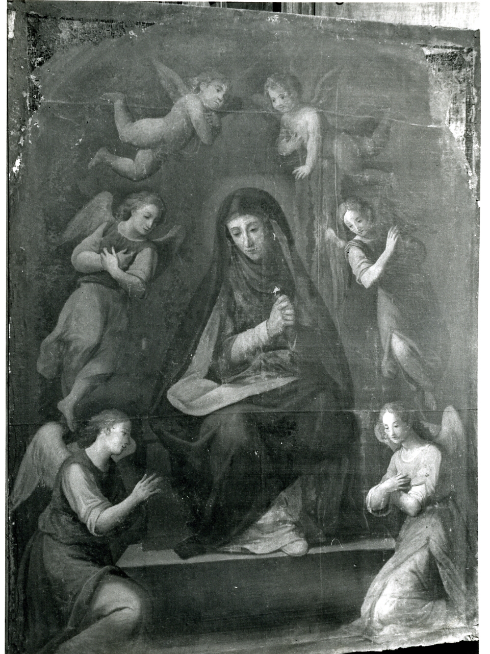 Madonna con angeli (dipinto) - ambito napoletano (inizio sec. XVII)