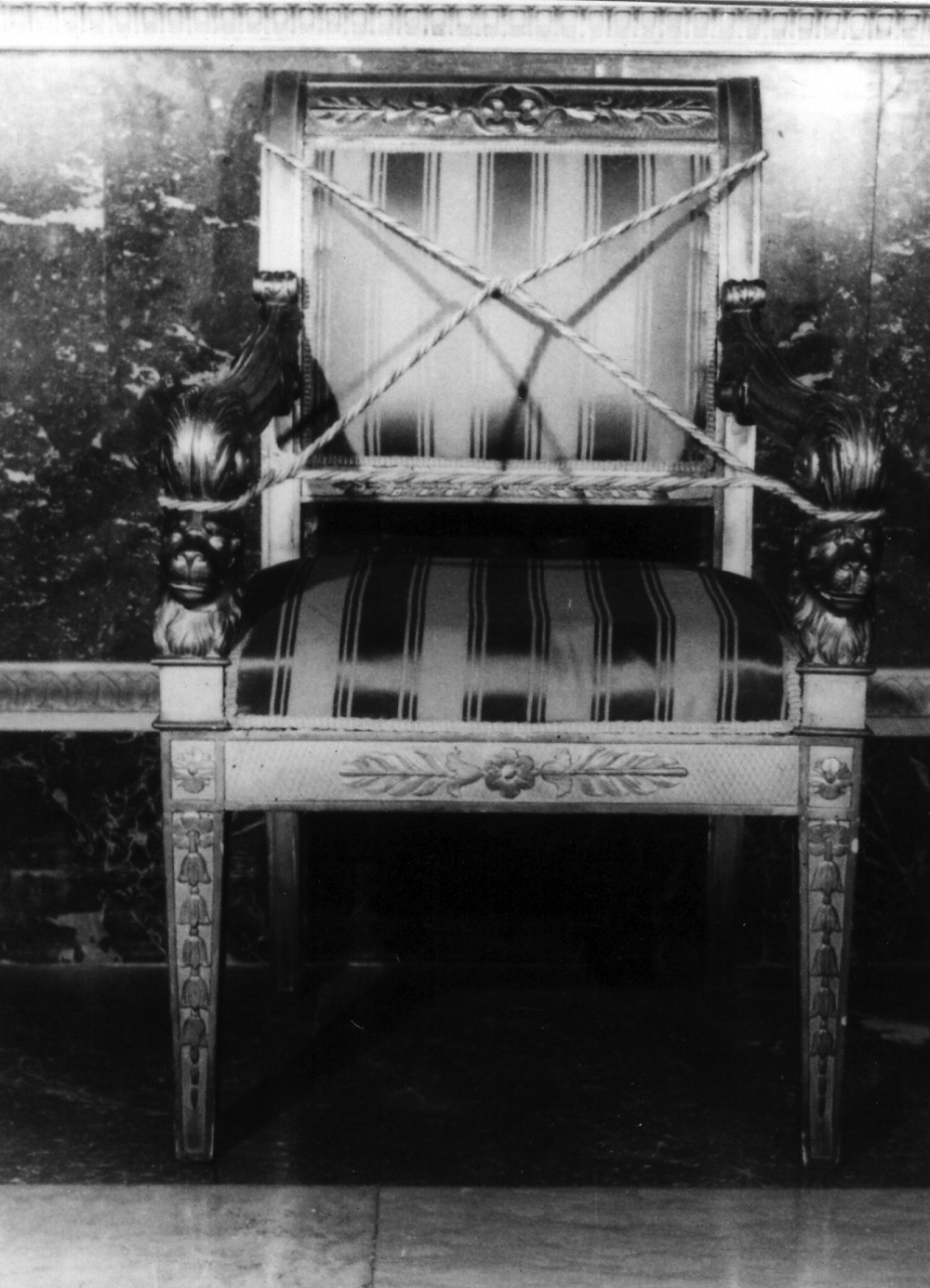 poltrona, serie - bottega napoletana (prima metà sec. XIX)