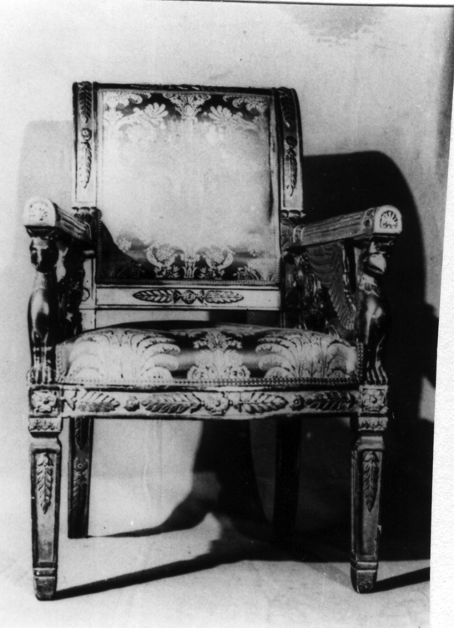 poltrona, serie - bottega napoletana (prima metà sec. XIX)