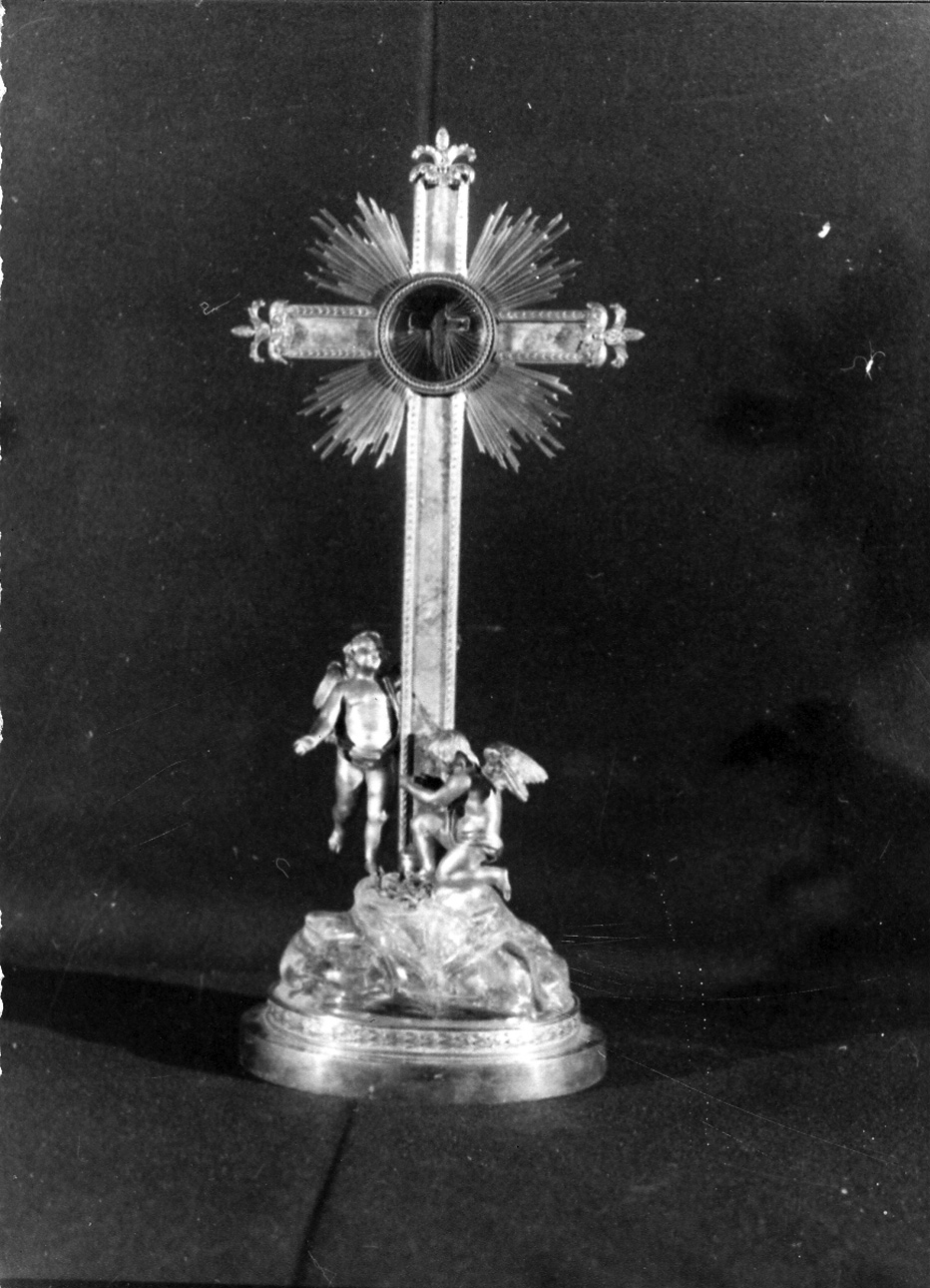 ostensorio - a croce - bottega napoletana (seconda metà sec. XIX)