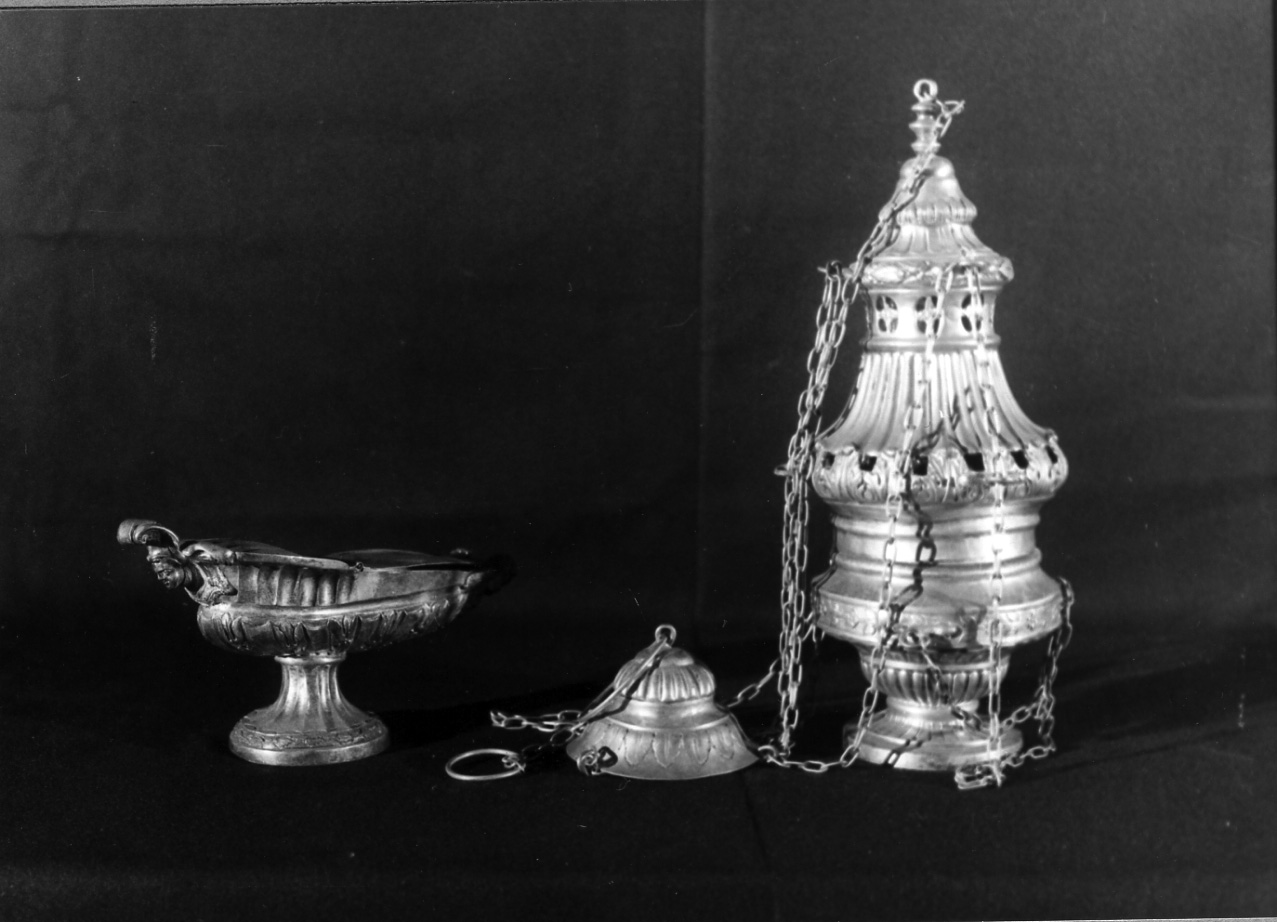 navicella portaincenso - bottega napoletana (seconda metà sec. XIX)