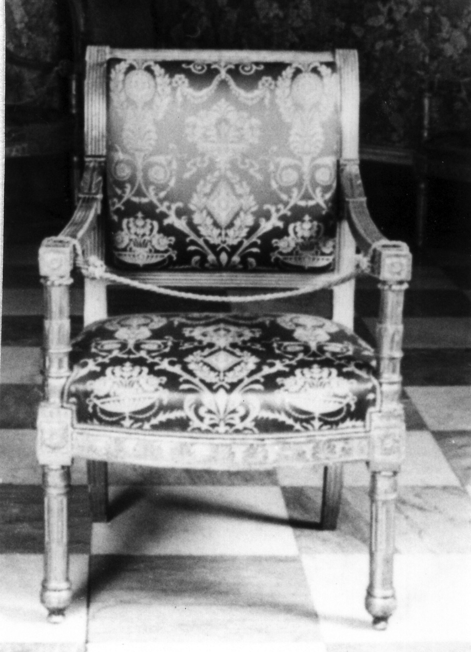 poltrona, serie - bottega napoletana (primo quarto sec. XIX)