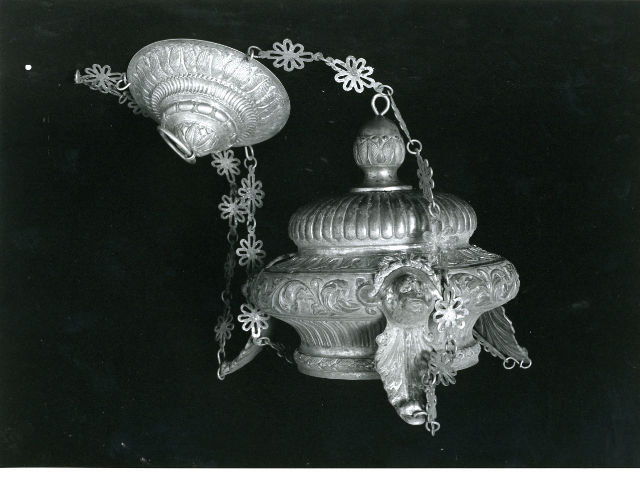 lampada pensile - bottega napoletana (metà sec. XIX)