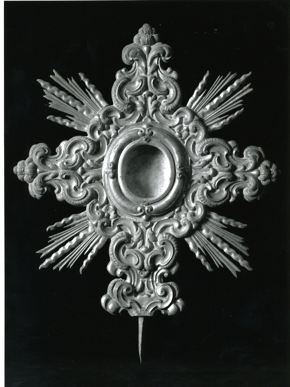 ostensorio - a raggiera, serie - bottega napoletana (sec. XVIII)