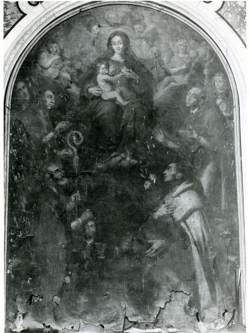 Madonna delle Grazie, Madonna con Bambino e Santi (dipinto) di Azzolino Giovanni Bernardino (maniera) (fine sec. XVII)