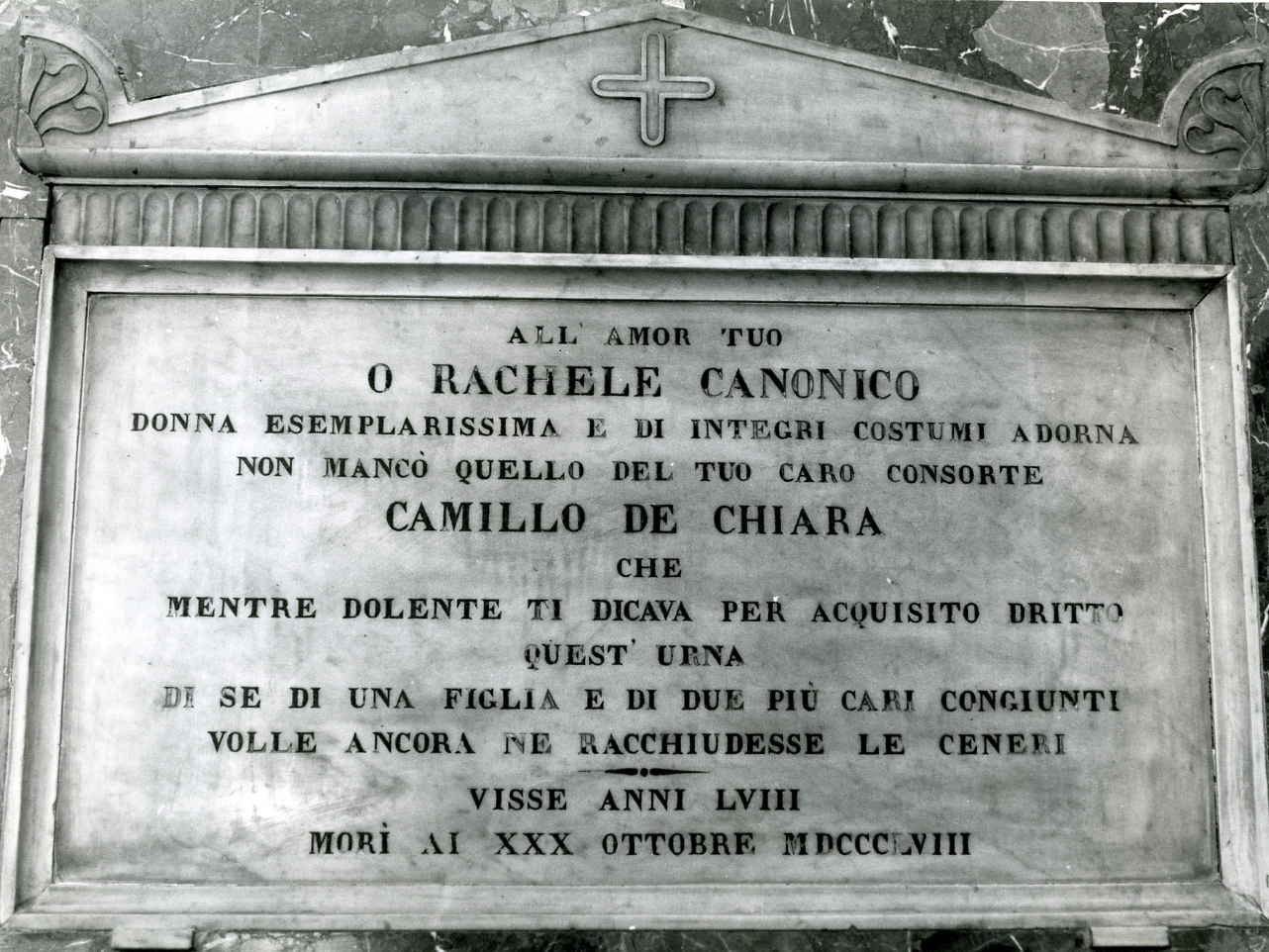 lapide commemorativa - bottega napoletana (sec. XIX)