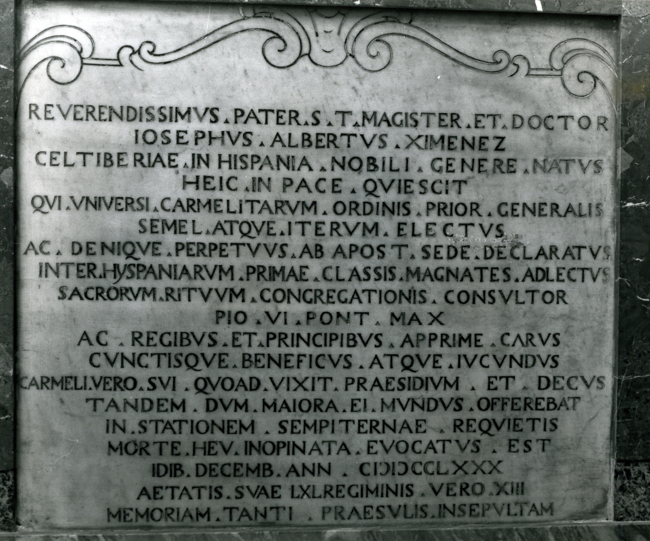 lapide commemorativa - bottega napoletana (sec. XVIII)