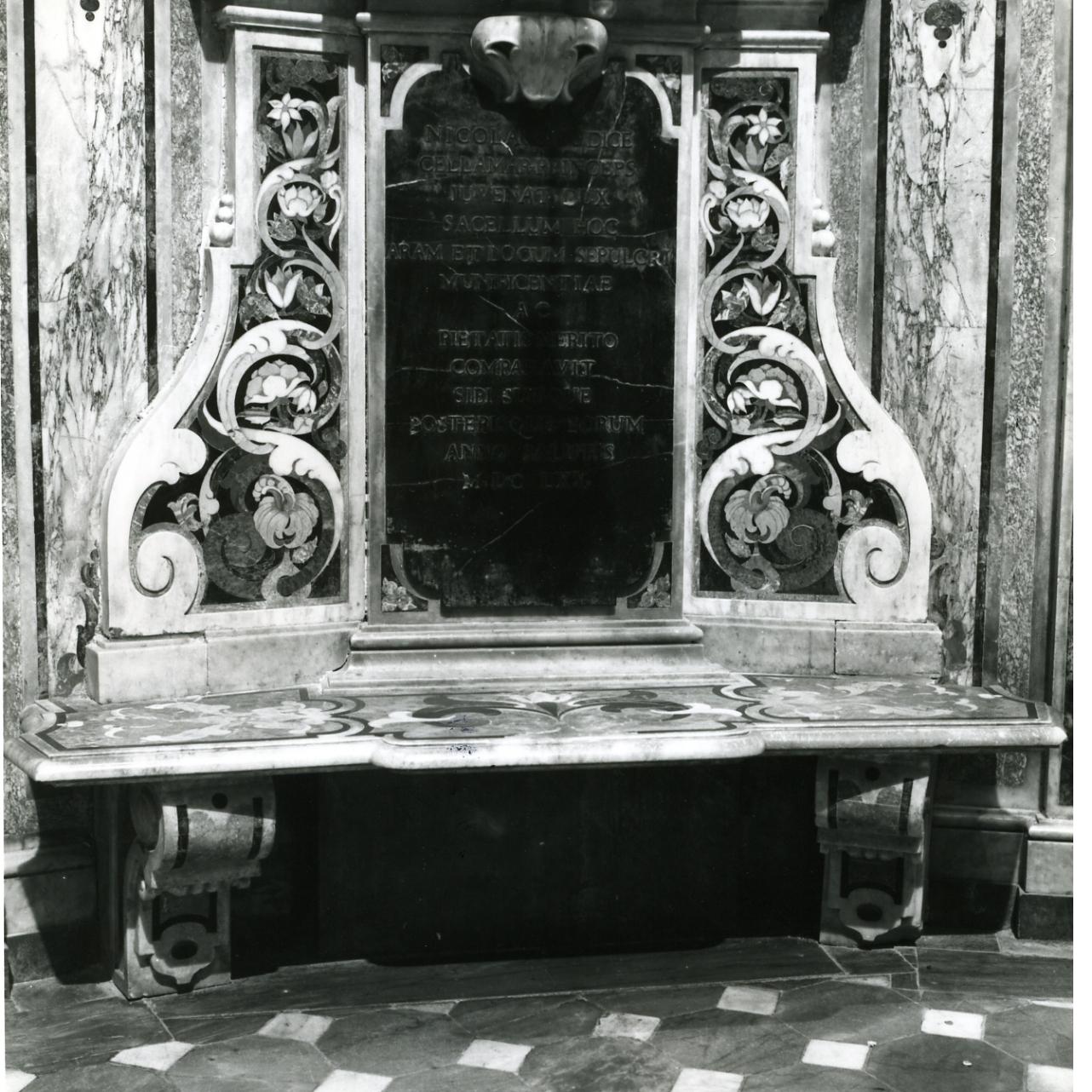 sedile, serie di Mozzetti Pietro, Mozzetti Giuseppe (sec. XVII)