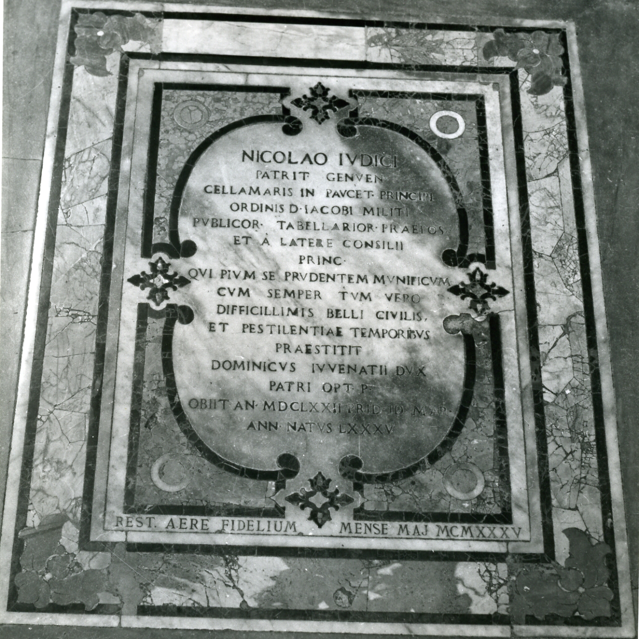 lapide commemorativa - bottega napoletana (sec. XVII)