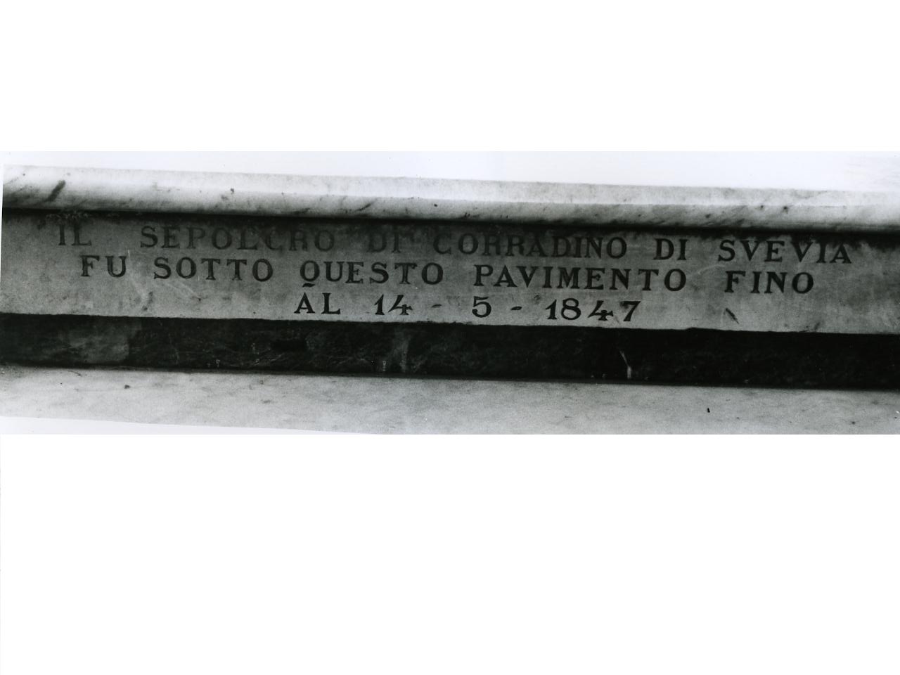 lapide commemorativa - bottega napoletana (sec. XIX)