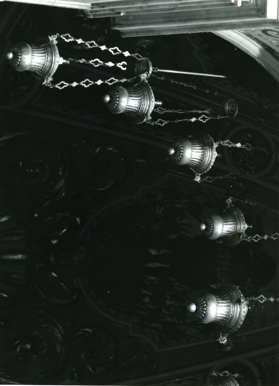 lampada pensile, serie - bottega napoletana (metà sec. XIX)