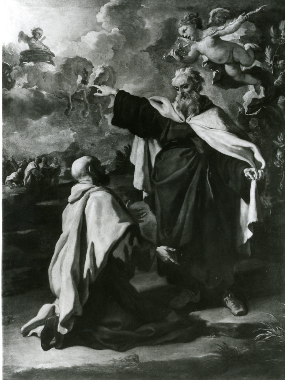 Sant'Elia e Sant'Eliseo (dipinto) di Solimena Francesco detto Abate Ciccio (fine sec. XVII)