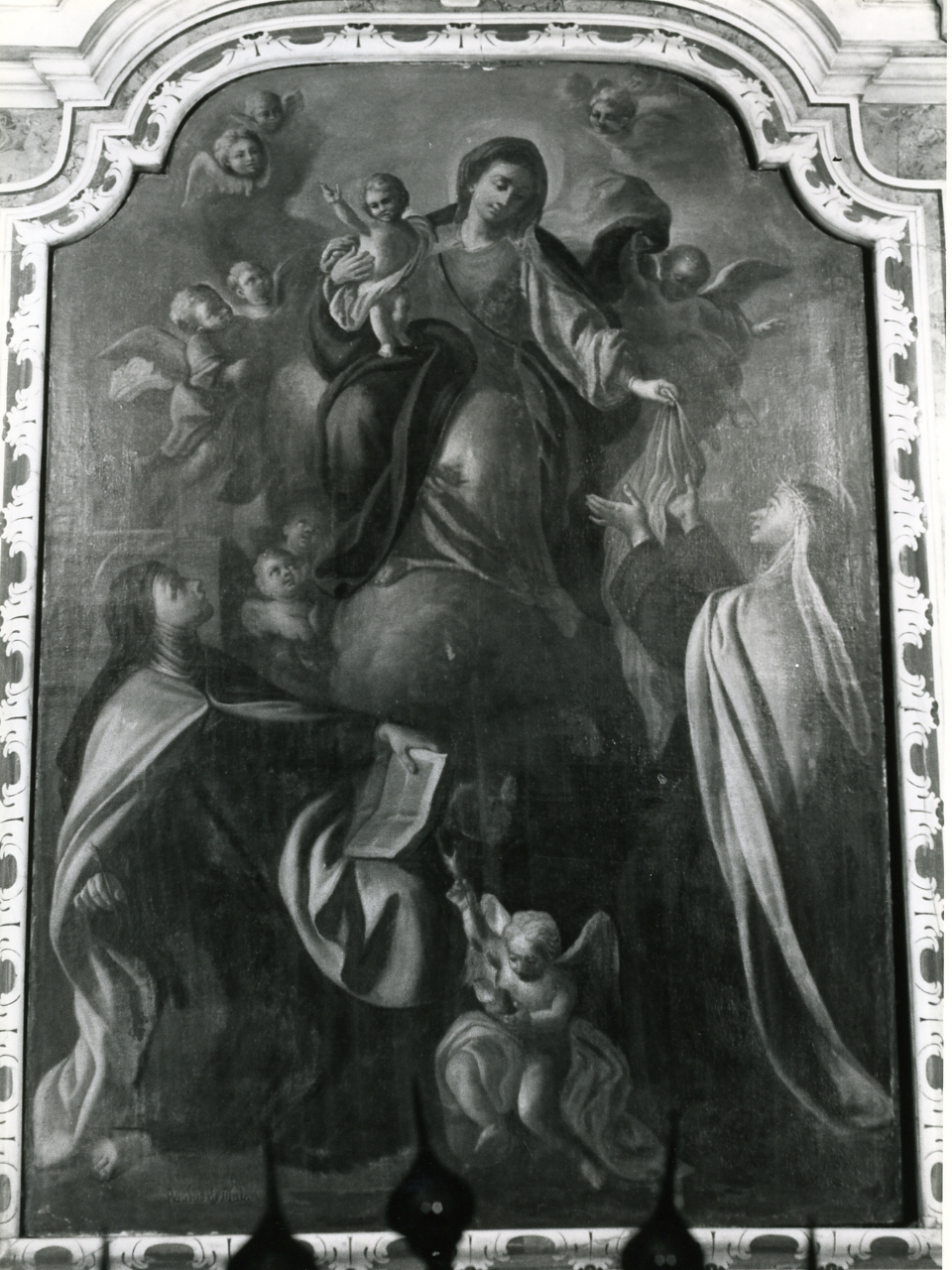 Madonna con Santa Teresa e Santa Maria Maddalena (dipinto) di De Maio Paolo (seconda metà sec. XVIII)