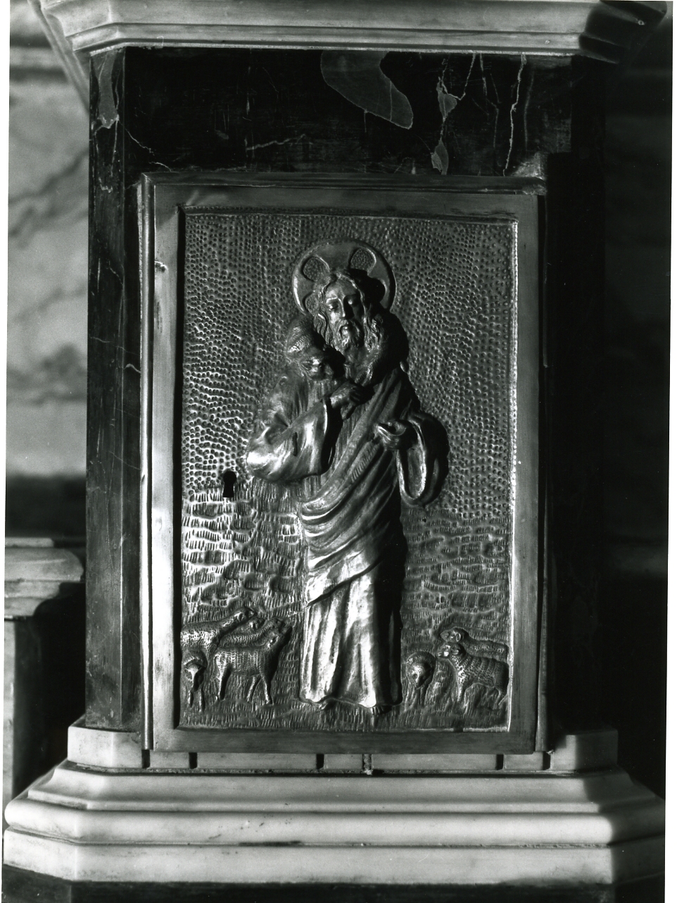 sportello di tabernacolo, elemento d'insieme - bottega napoletana (seconda metà sec. XVII)