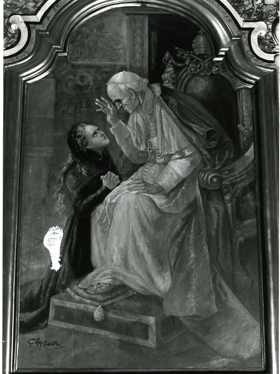 prima comunione di Santa Teresa del Bambin Gesù (dipinto, elemento d'insieme) di Aprea Giuseppe (prima metà sec. XX)