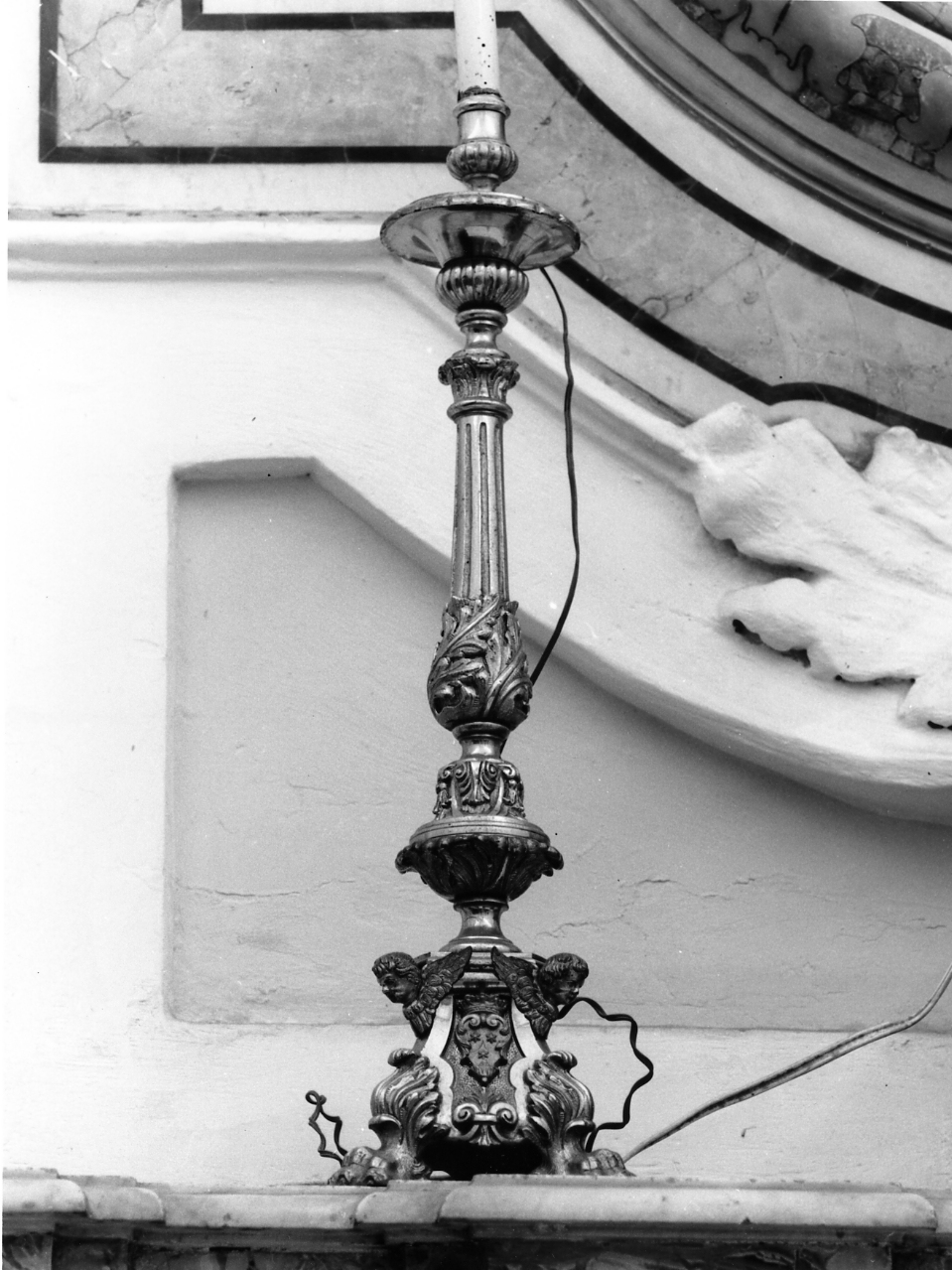 candelabro, serie - bottega napoletana (metà sec. XIX)