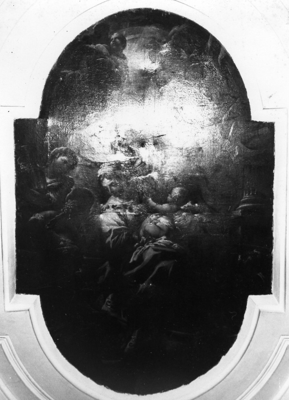 nascita di Maria Vergine (dipinto) di Malinconico Andrea (seconda metà sec. XVII)