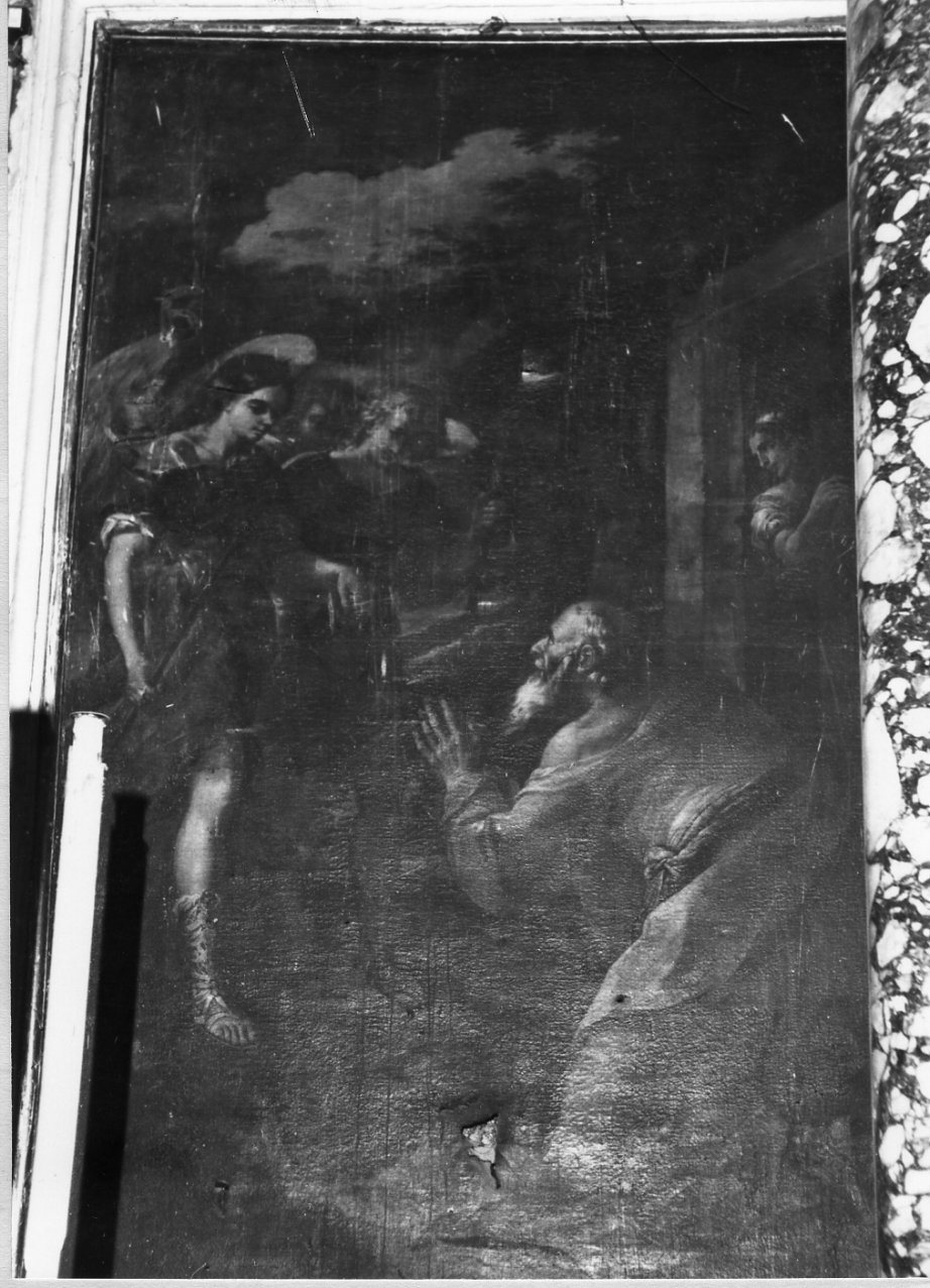 Abramo e i tre angeli (dipinto) di Malinconico Andrea (seconda metà sec. XVII)